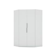 Manhattan Comfort Mulberry 2.0 Corner Wardrobe Closet, White 115GMC1